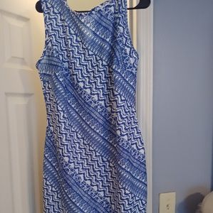 Blue and white sundress